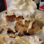 Warm Blueberry Caramel Bread Pudding