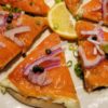 SMOKED SALMON TOASTS ON PITA