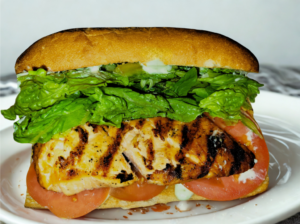 GRILLED SALMON SANDWICH